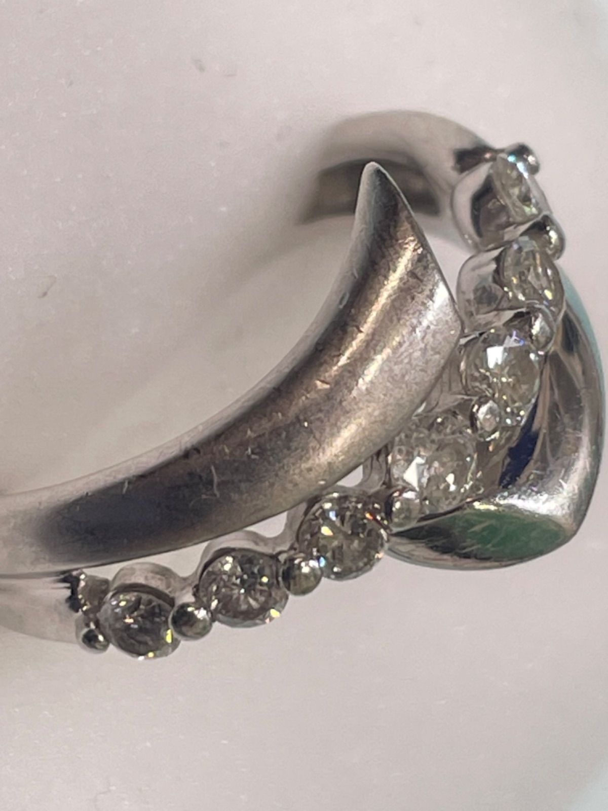 プラチナ900 pt900 ダイヤモンド0.52（刻印）鑑別書 プラチナリング