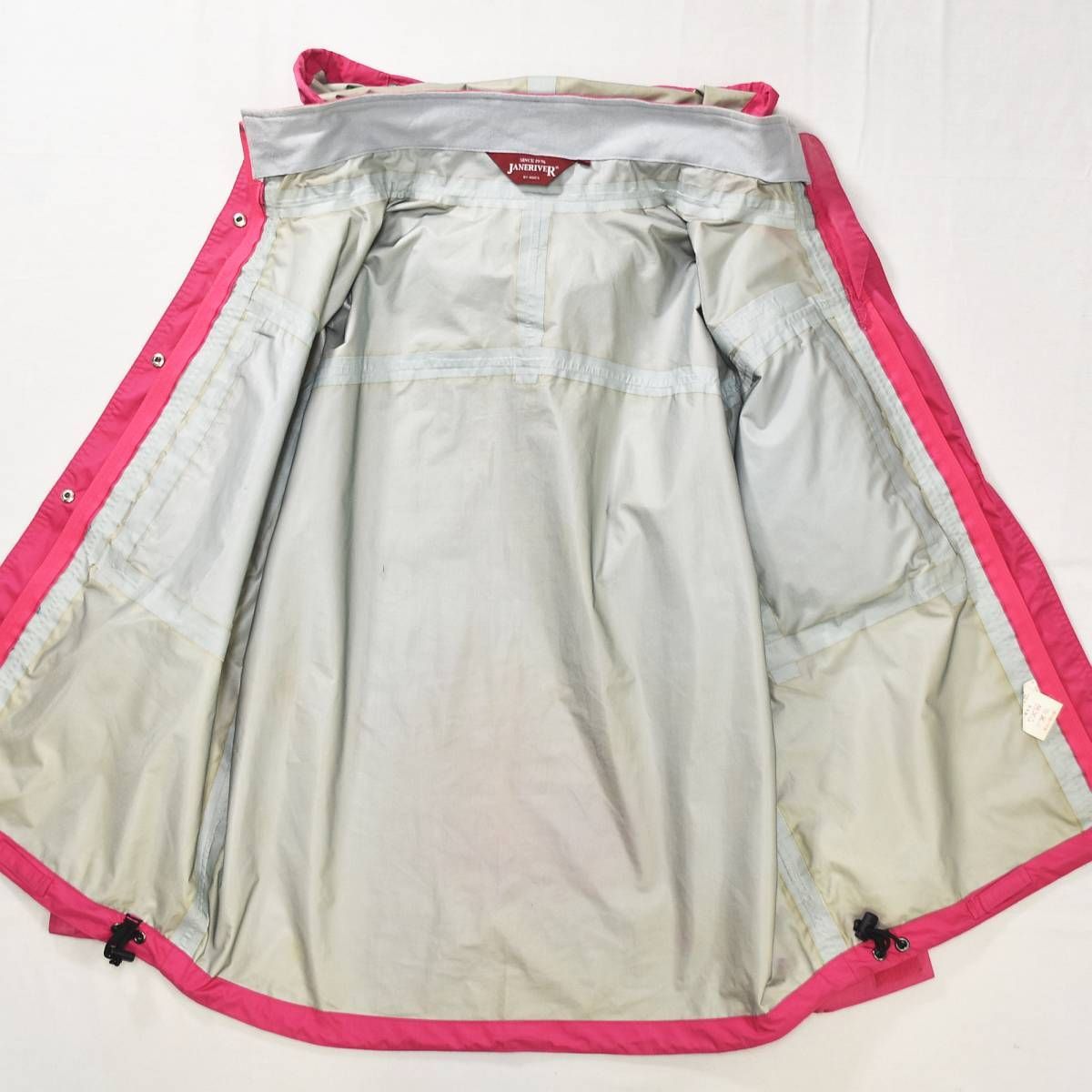 ジェーンリバー バイ アシックス JANERIVER BY ASICS ゴアテックス GORE TEX レイン ウェア セットアップ 上下 マウンテン パーカー ジャケット x ナイロン パンツ M ピンク レディース