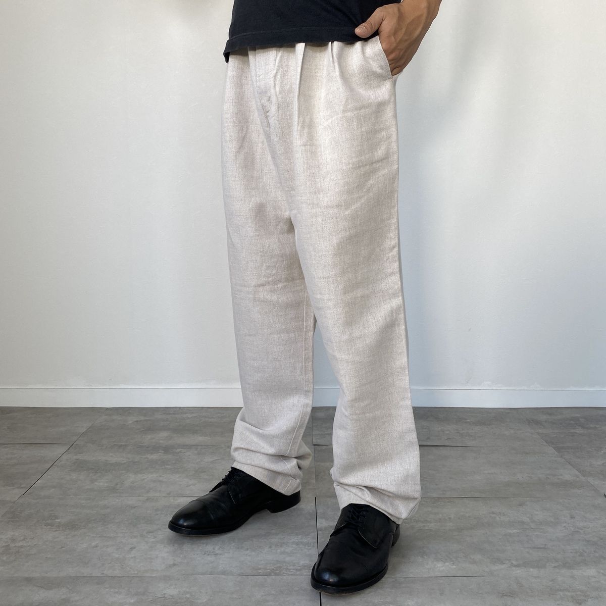 古着 90年代 DOCKERS khakis ツータック リネンパンツ スラックス USA