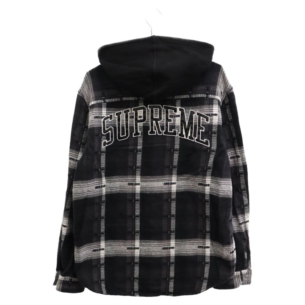 SUPREME (シュプリーム) 18AW Hooded Jacquard Flannel Shirt フード