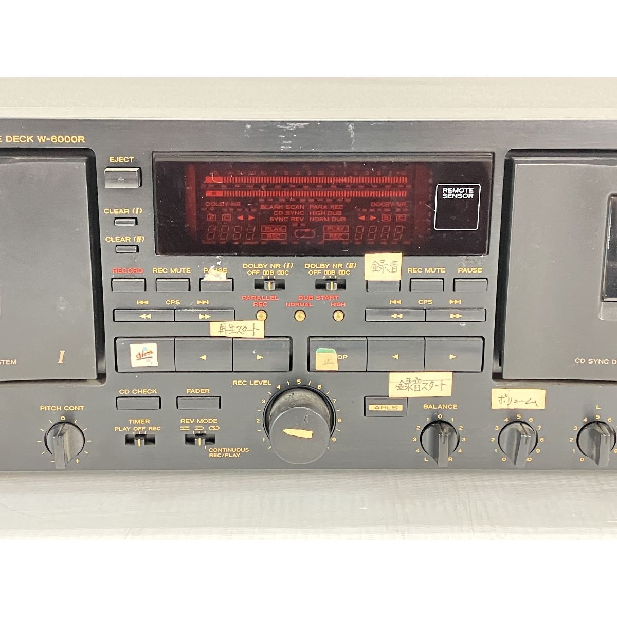 TEAC W-6000R ダブルカセットデッキ カセットプレイヤー ジャンク
