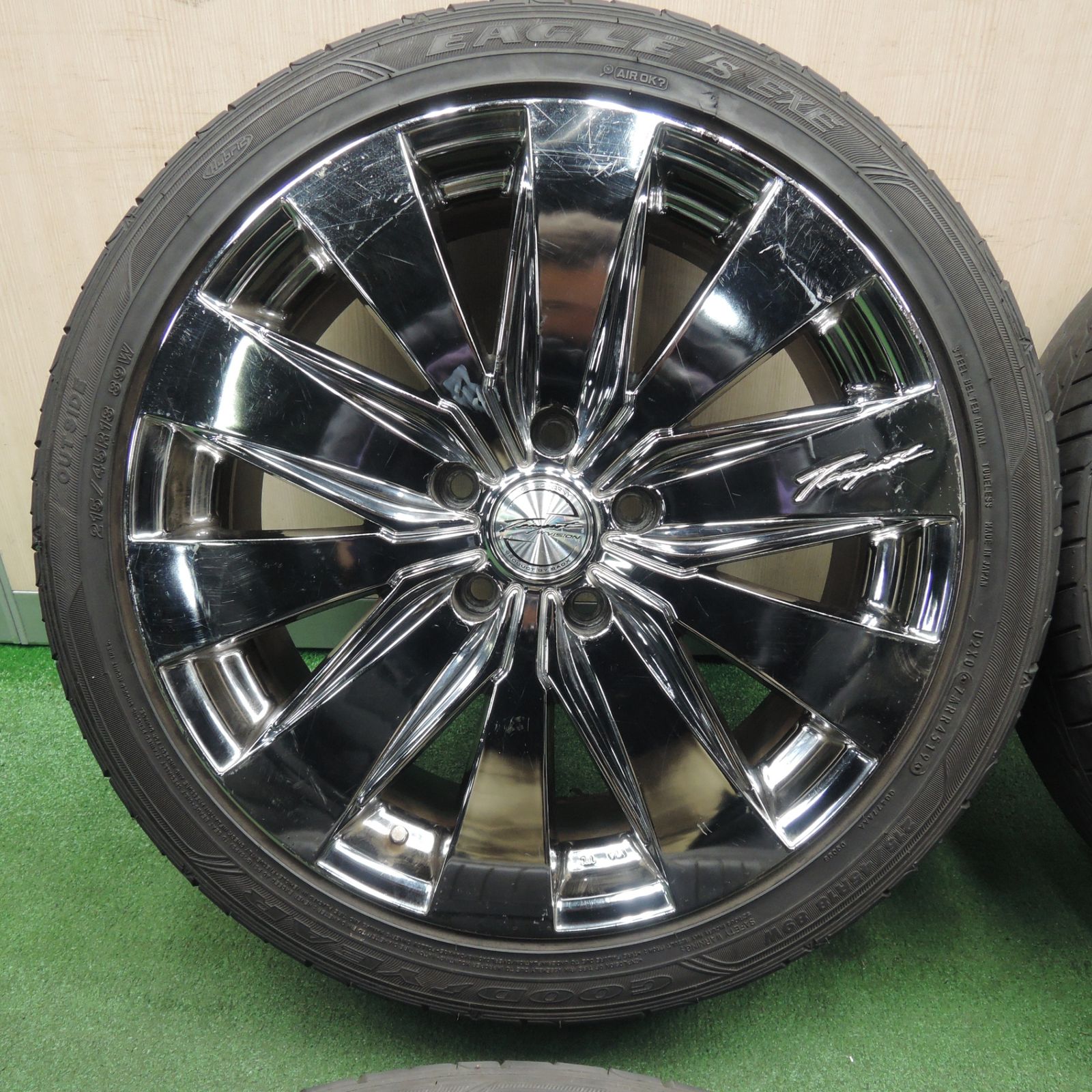 送料無料*4本価格☆LOXARNY TEMPEST W.VISION 215/45R18 グッドイヤー 