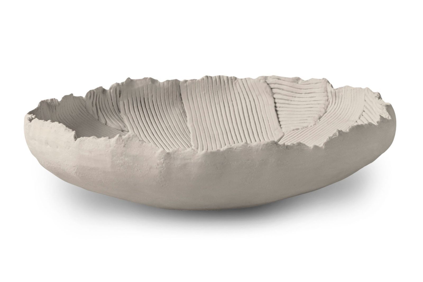 【訳ありアウトレット品】大きなセンターピース/ボウル　Patch Bowl　サンドベージュ/500x127xARTPAT15