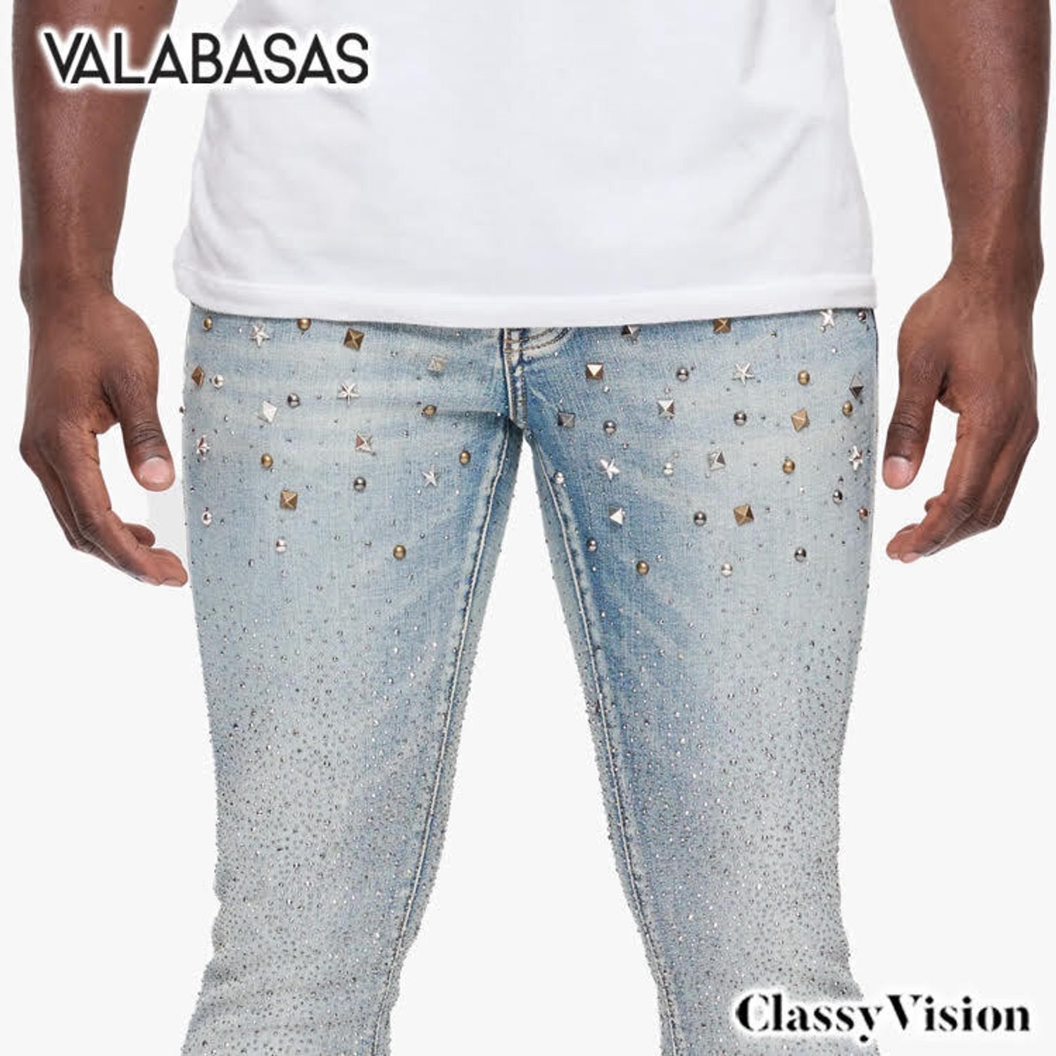 本国現地価格 】VALABASAS PARREL STACKED FLARE JEAN 【LIGHT BLUE 