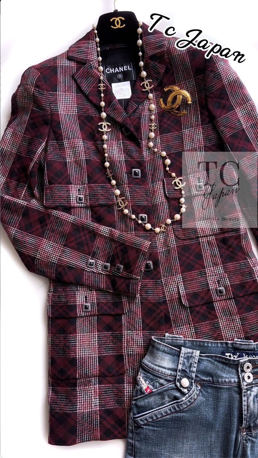 CHANEL バーガンディ