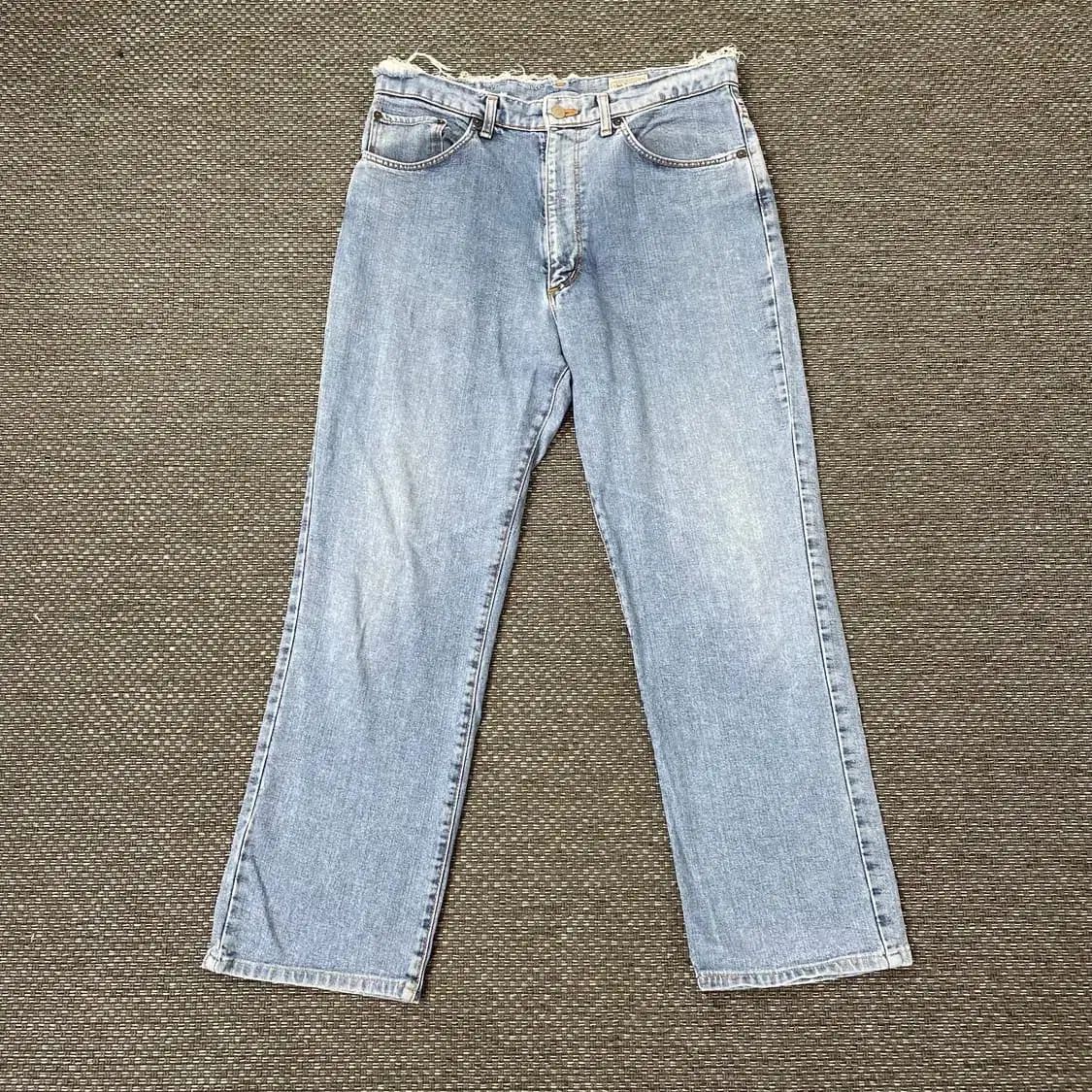 【雷市場（ポンジャン）商品韓国直送】 （ 36 ） Wrangler(ラングラー) U S A ダメージ デニム パンツ
