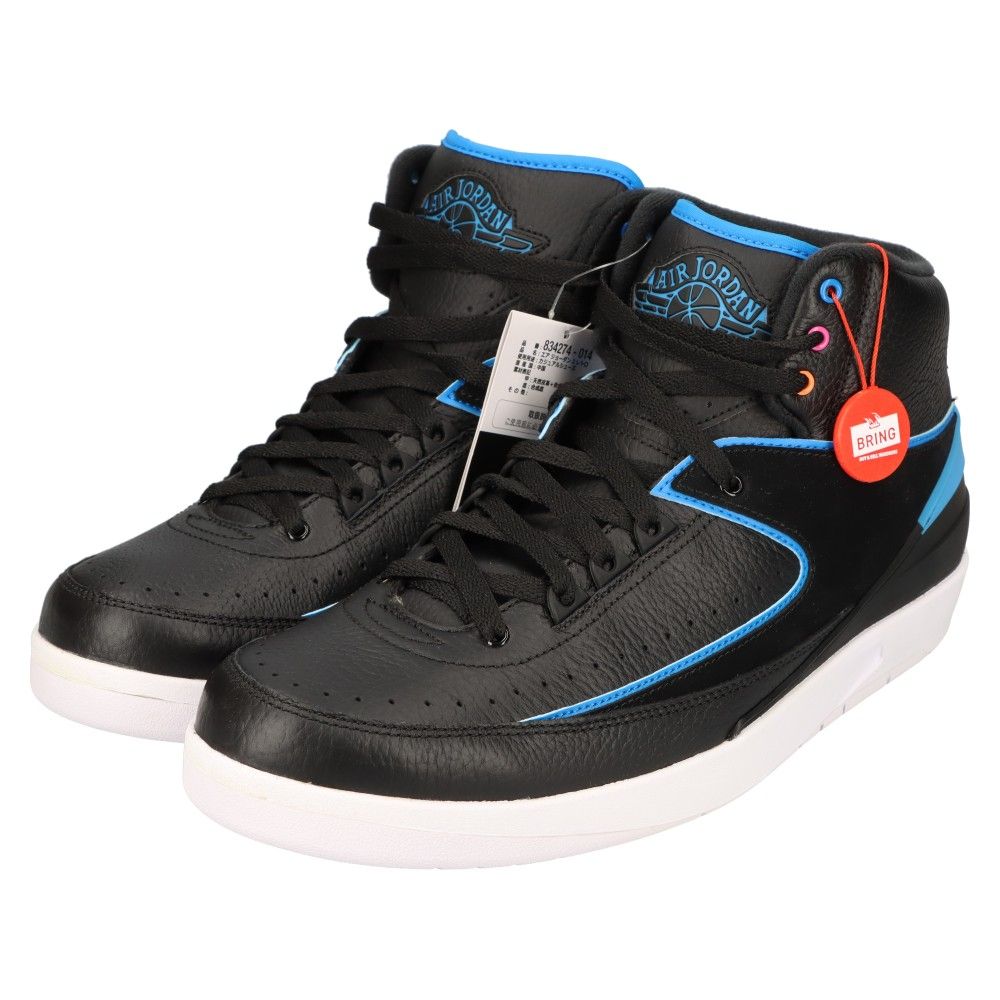 NIKE (ナイキ) AIR JORDAN 2 RETRO エアジョーダン2 レトロ ハイカットスニーカー ブラック/ブルー US12/30cm  834274-014 - メルカリ