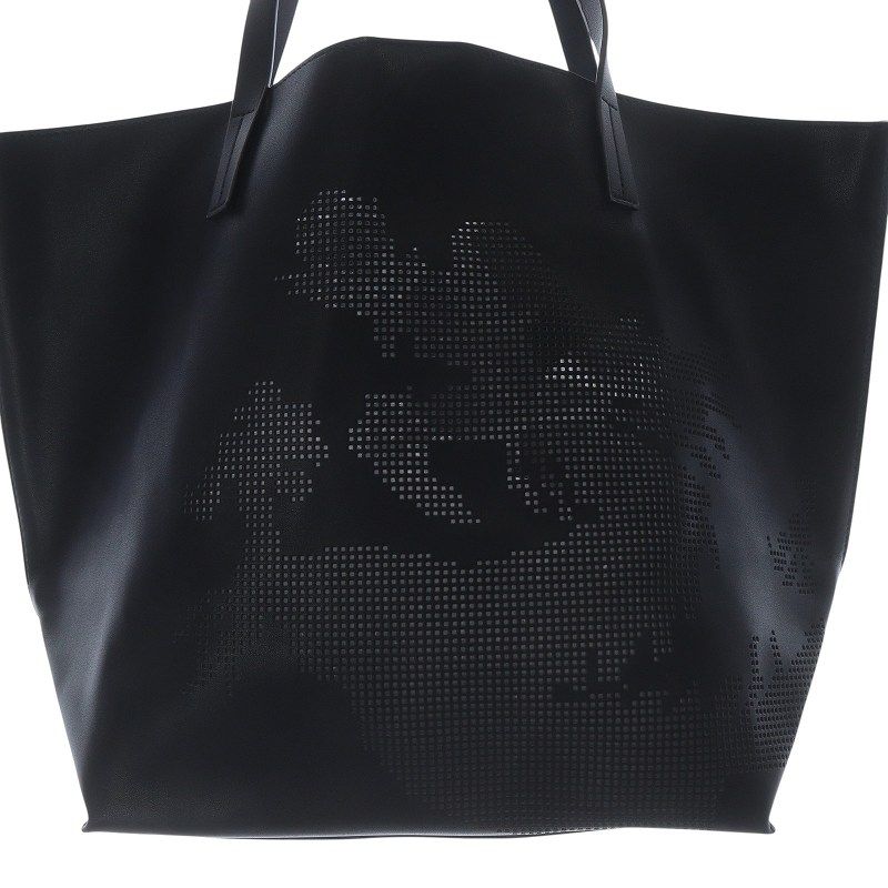 ヴィヴィアンタムVIVIENNETAMレザー龍パンチングトートバッグ黒通勤通学に ヴィヴィアンタム VIVIENNE TAM レザー 龍 パンチング トート