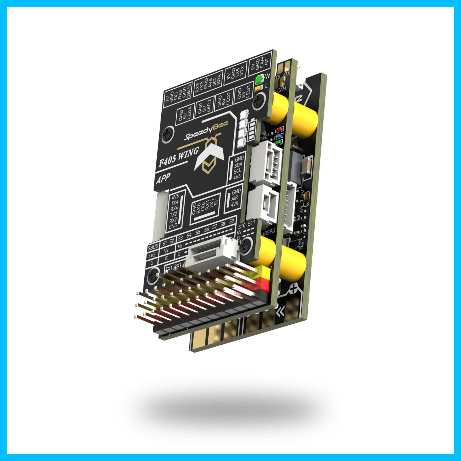 F405 フィックスウィングフライトコントローラー INAV Ardupilotアプリによる無線設定対応 11 PWM ハンダ不要のマルチレイヤーFC Speedybee PDBボード RC FPVプレーン 飛行機 VTOL 固定翼 ティルトロー