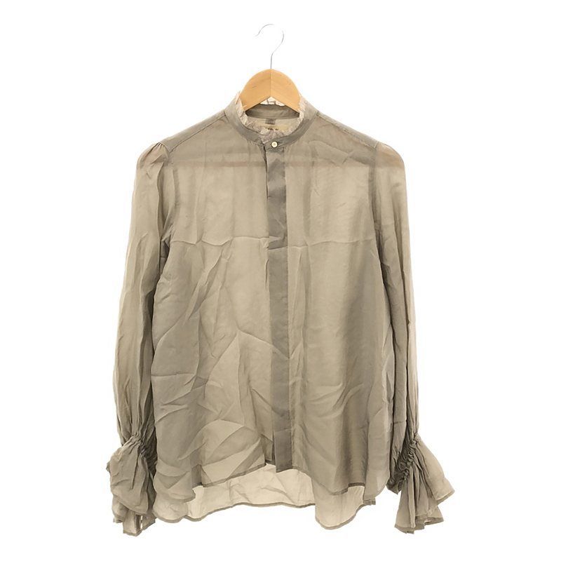 suzuki takayuki ビショップスリーブブラウス グレー 美品】 suzuki takayuki / スズキタカユキ | ビショップスリーブ
