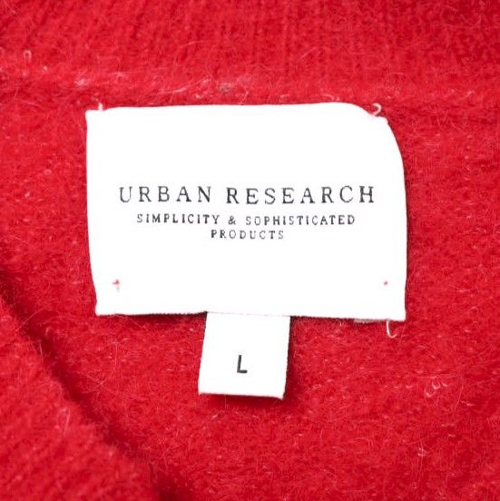 URBAN RESEARCH アーバンリサーチ 22AW スーリーアルパカクルーネックニット UR27-12B004 L RED セーター シャギー プルオーバー トップス g17098