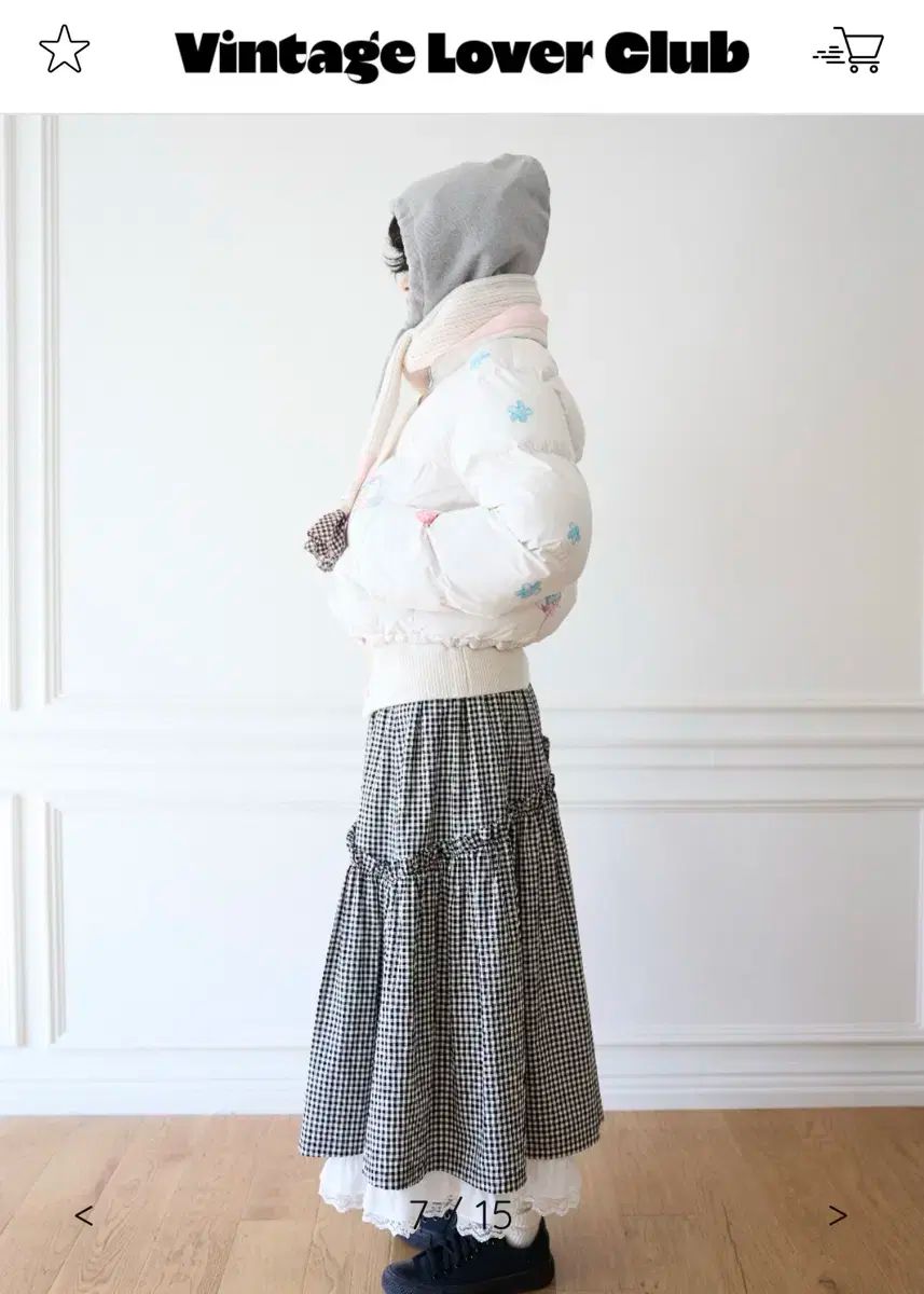 JOLIE LAIDE チェック スカート Alice check frilled skirt