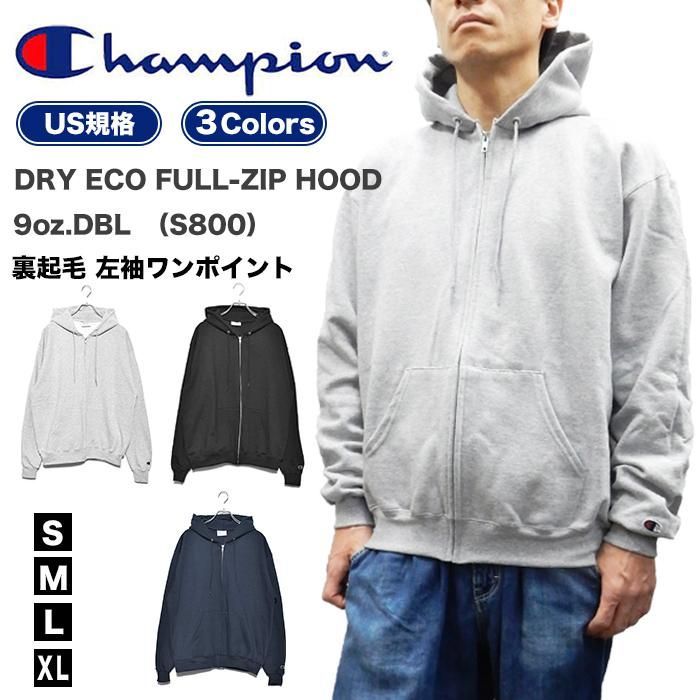 Champion チャンピオン DRY ECO FULL-ZIP HOOD 9oz.DBL ジップ