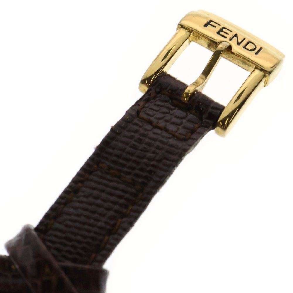 FENDI (フェンディ) フェンディロゴ レザーブレスレット 型押し