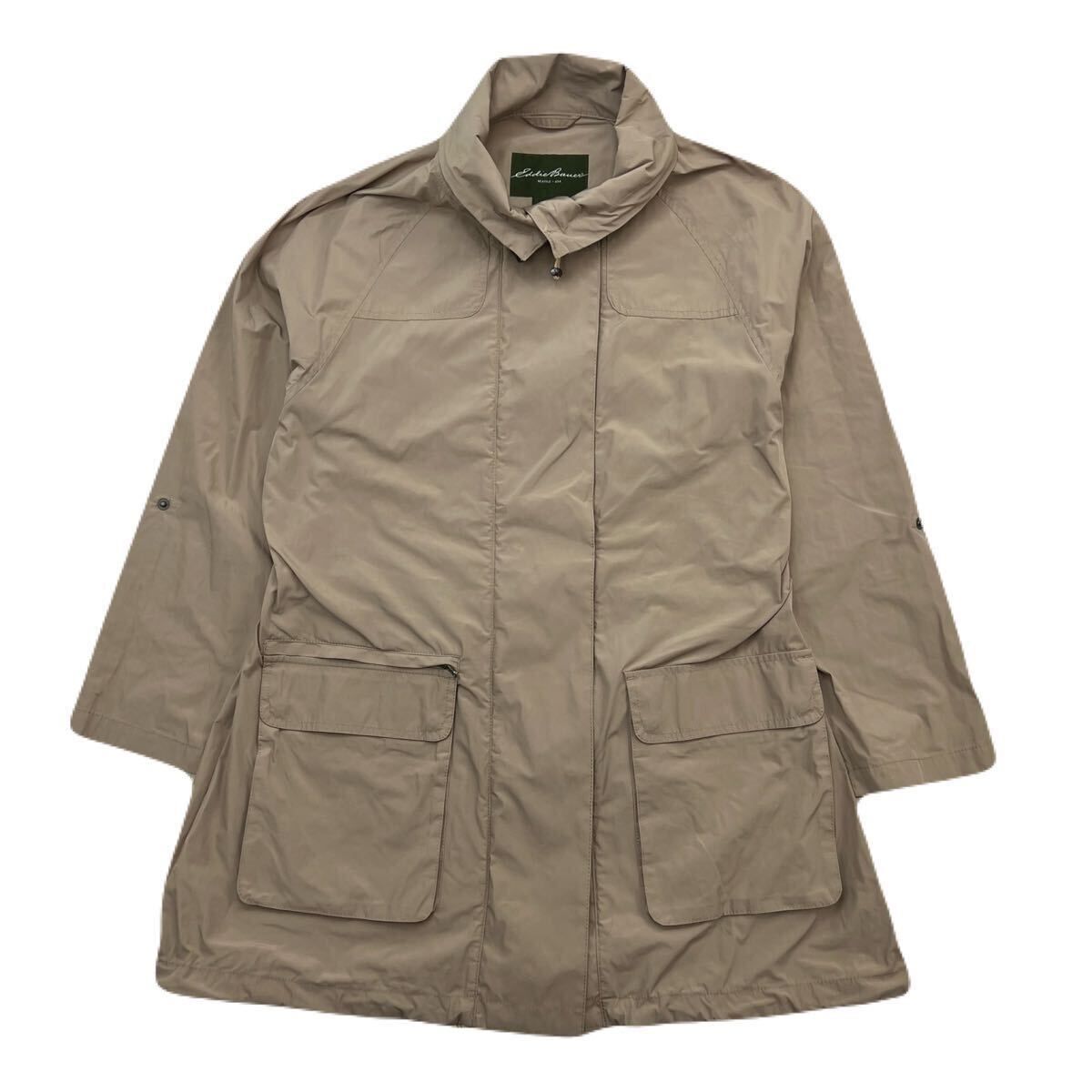 Eddie Bauer エディーバウアー ロングコート ライト 軽量 ナイロン 