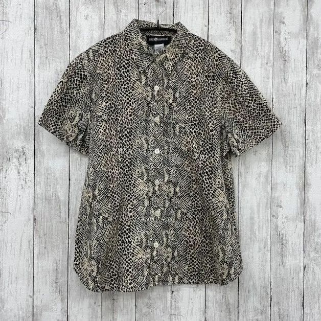 SAG HARBOR 】レオパード 柄シャツ 半袖 コットン ヒョウ柄