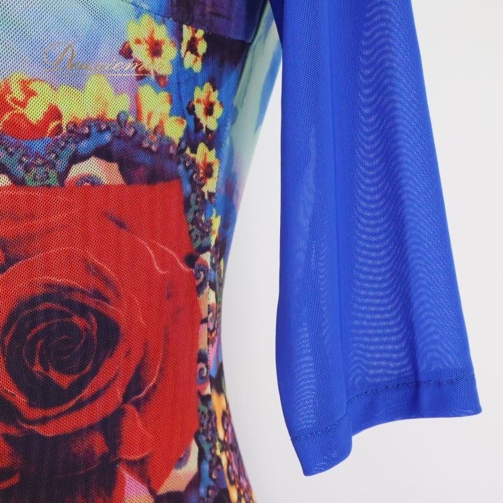 セール実施中。 社交ダンス 衣装 スタンダードドレス ドレス ワンピース 青 花柄 パーティ 伸縮 光沢 サテン 軽い ブルー系 発表会 花 青色 パーティドレス おしゃれ 発表会用 お洒落 フォーマル 上品 発表会衣装 魅力的