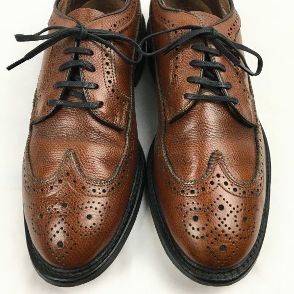 試着交換OK！希少Vintage 品　ANSI Z41 PT63 スチールトゥ　ウイングチップ〈ブラウン/茶/BROWN〉size7D/B　24.5-25.0程度/メンズ//men's 菅NO.WZF-156 試着交換OK！希少Vintage 品 ANSI Z41 PT63 スチールトゥ ウイング