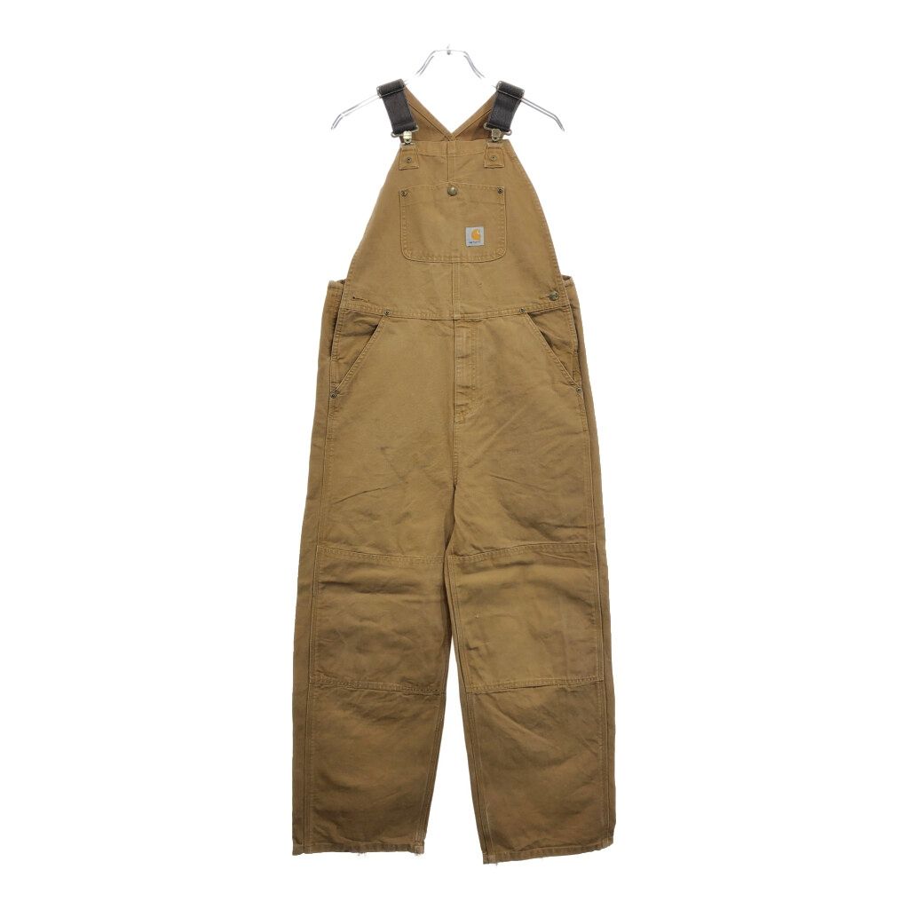 Carhartt カーハート ダック ダブルニー ビブオーバーオール ライトブラウン レディース 16 古着 V3928