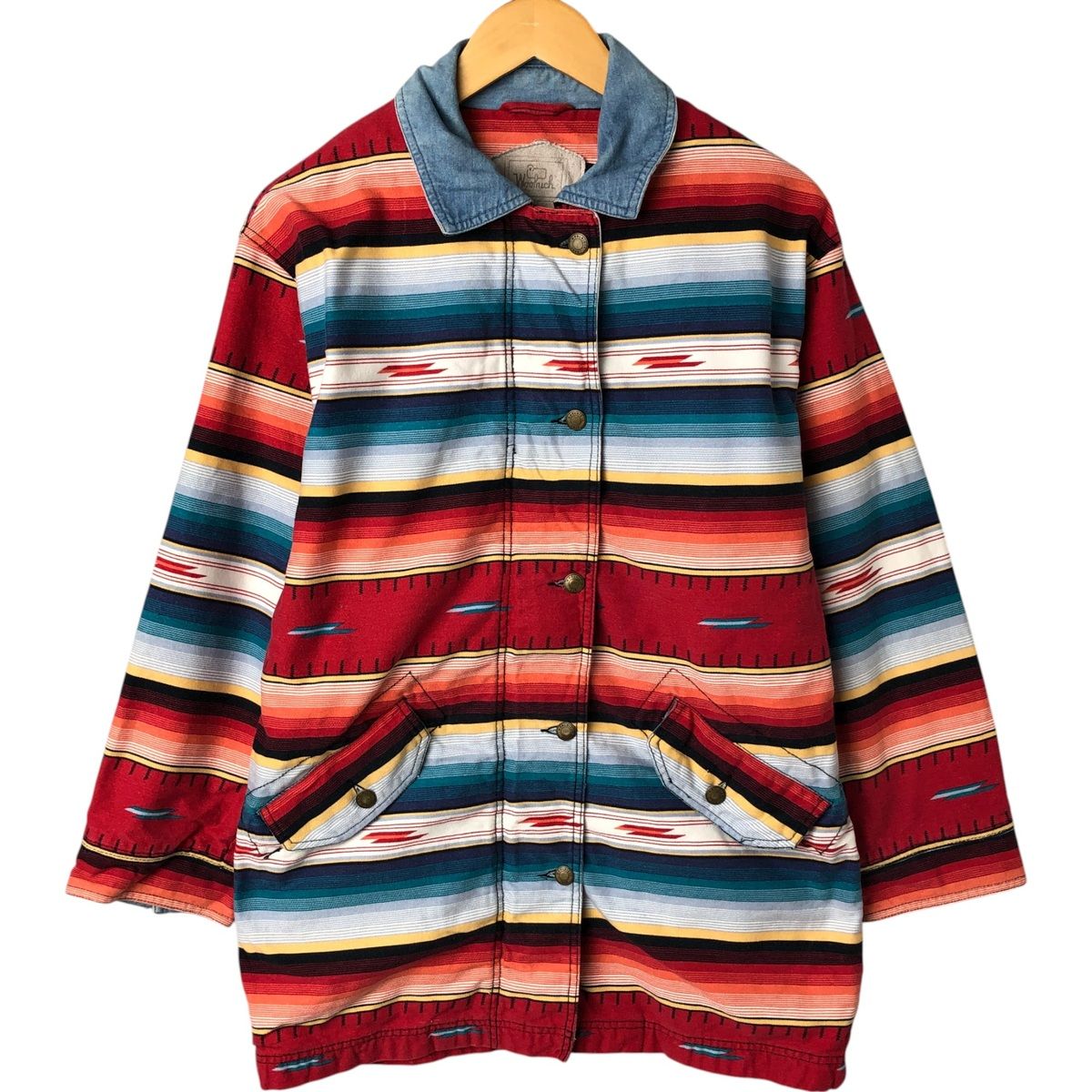 古着 90年代 ウールリッチ WOOLRICH ネイティブ柄 コットンジャケット レディースM相当 ヴィンテージ|eaa547446