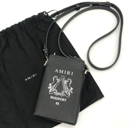 AMIRI アミリ レザーショルダーバッグ ミニバッグ フロントロゴ
