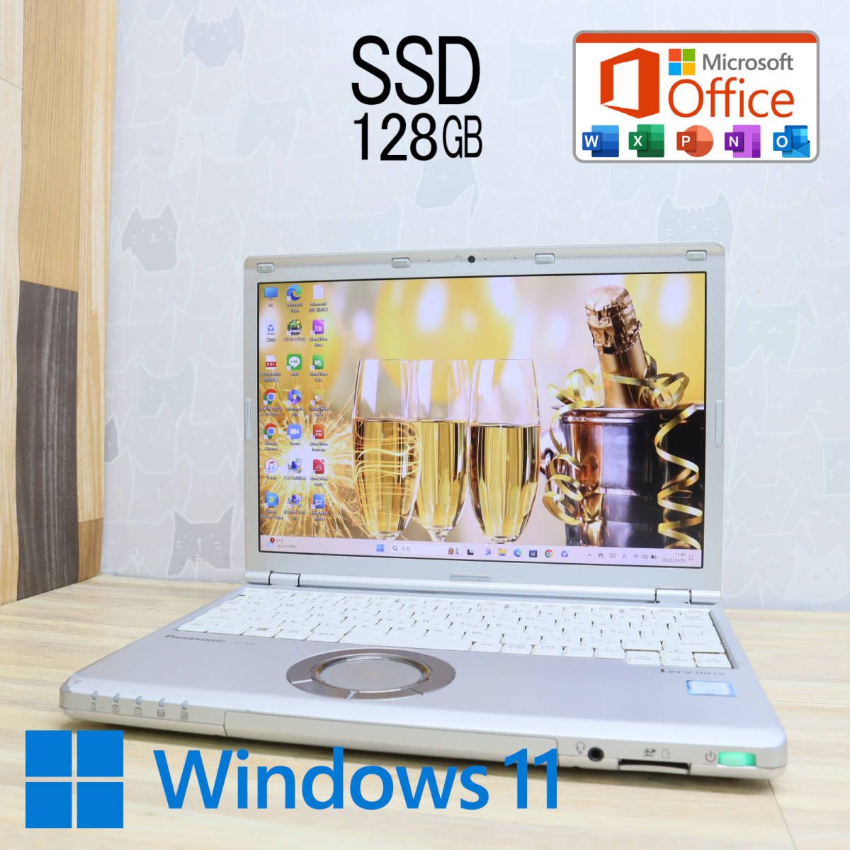 ☆中古高解像度 M.2 SSD128GB☆CF-SZ6 カメラ ノートPC34 - タブレット