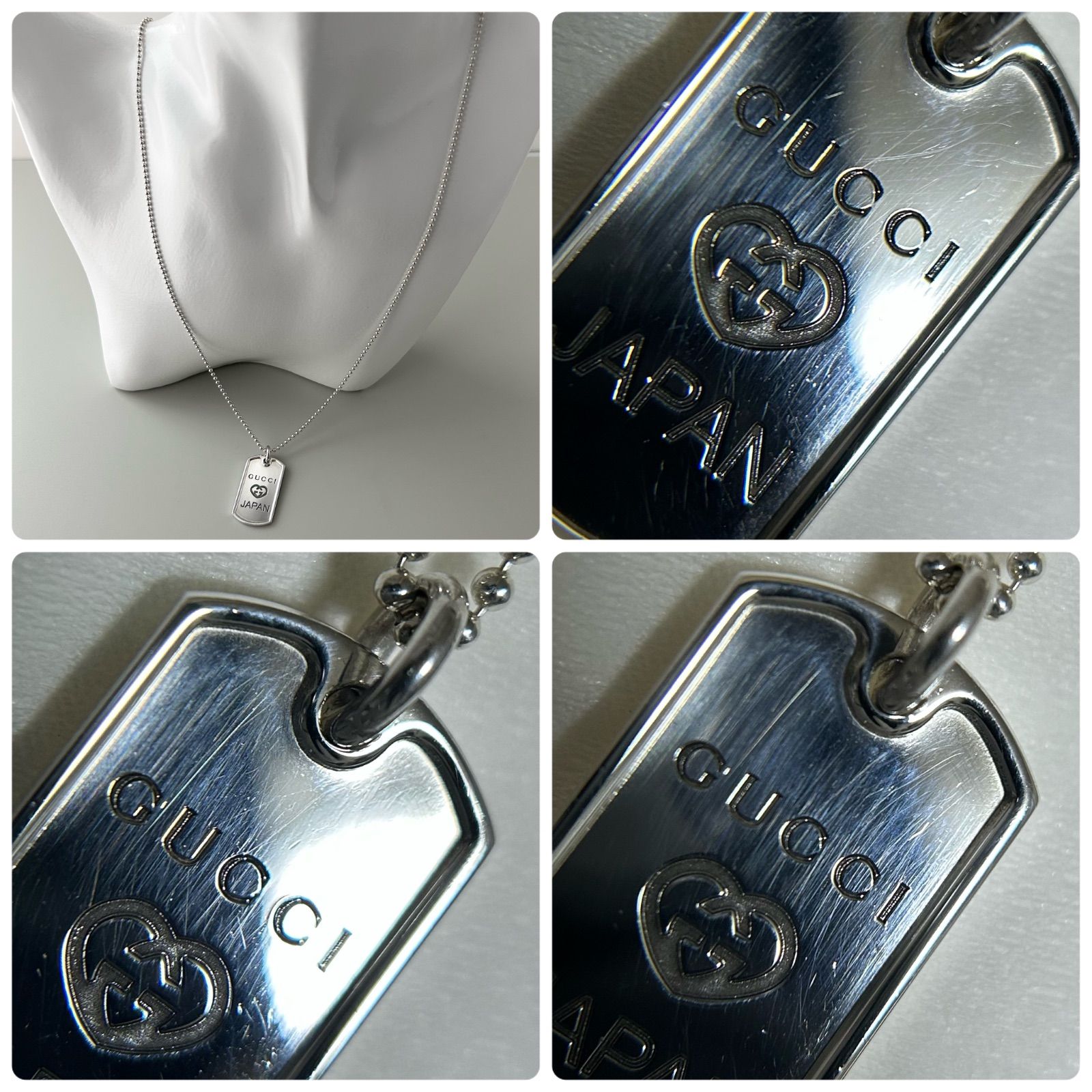 こまち様 【使用感有】グッチ ネックレス チャリティ ドッグタグ AG925 