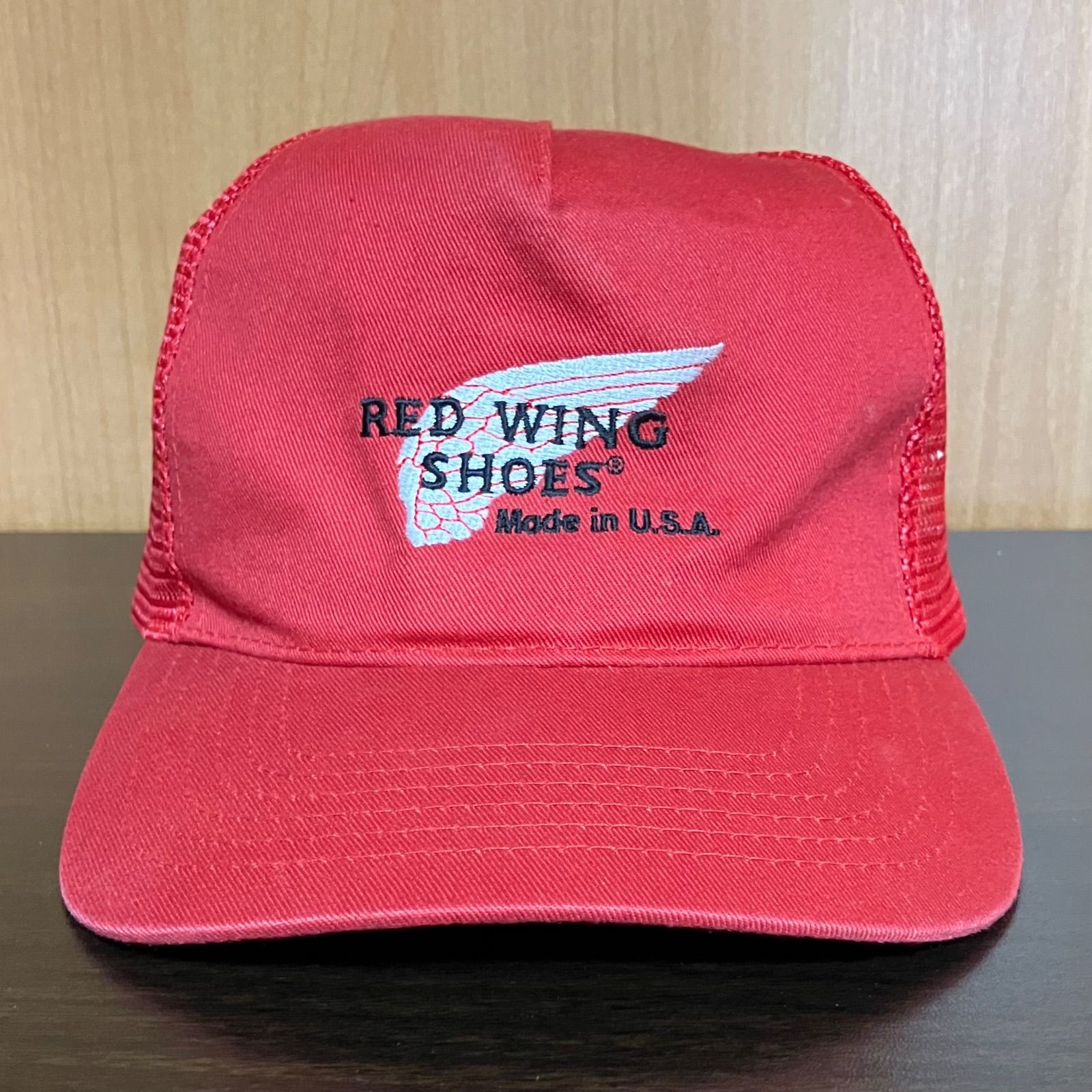 90s RED WING USA製 メッシュキャップ レッド - メルカリ