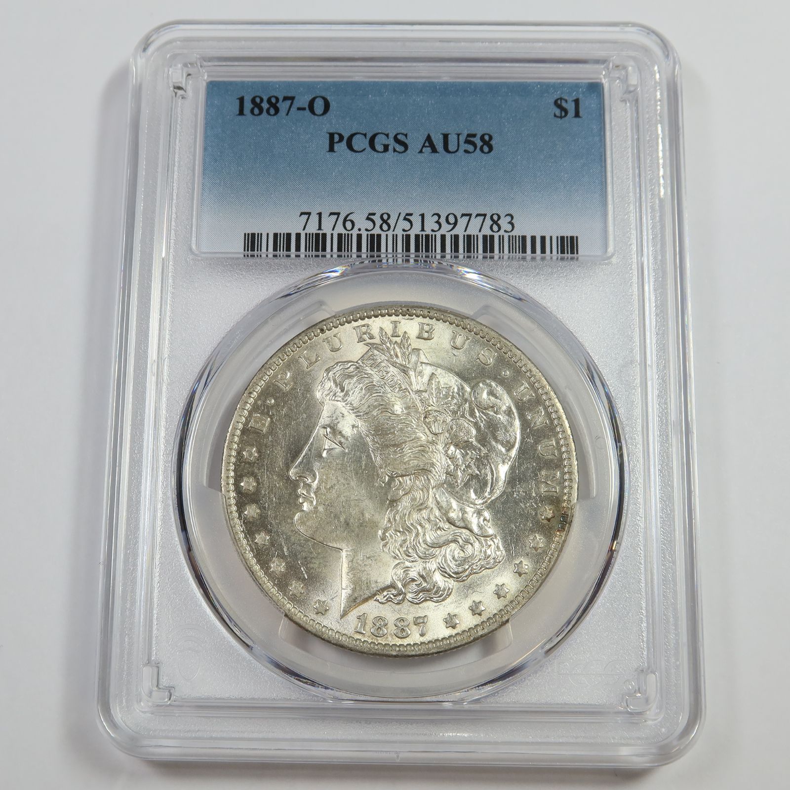 1887 O PCGS AU58 - Silver Morgan Dollar $1 Coin