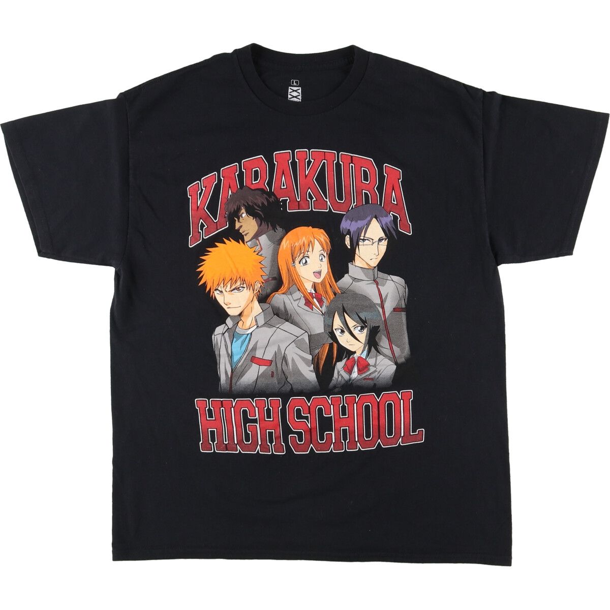 古着 BLEACH ブリーチ アニメ キャラクタープリントTシャツ メンズL 
