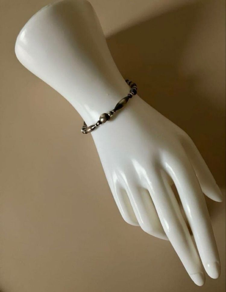 silver925ナバホパールづくしのブレスレット18cm