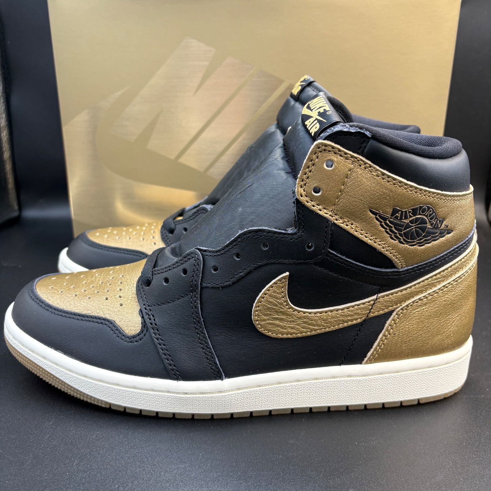 27cm Nike Air Jordan 1 Retro High OG Black and G ナイキ エアジョーダン1 レトロ ハイ OG ブラック アンド ゴールド DZ5485-071 スニーカー