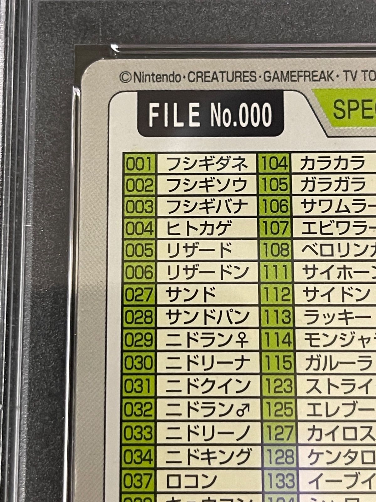 ポケモンカードダス 1997年 スペシャルカード No.000 ポケカ 御三家 ポケモンカード1997年 カードダス バンダイ スペシャルカード No.000