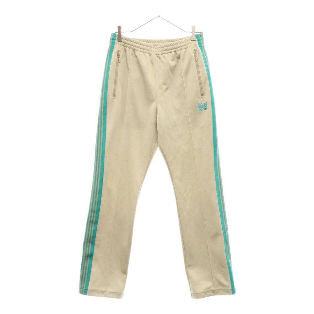 Needles ニードルス Track Pants ロゴ刺繍 トラックパンツ アイボリー/グリーン J0417 Needles (ニードルス) Track Pants ロゴ刺繍 トラックパンツ