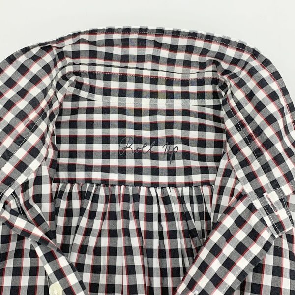 Porter Classic ROLL UP GINGHAM CHECK SHIRT ロールアップ ギンガムチェック シャツ ブラウス ポータークラシック トップス DM12543■