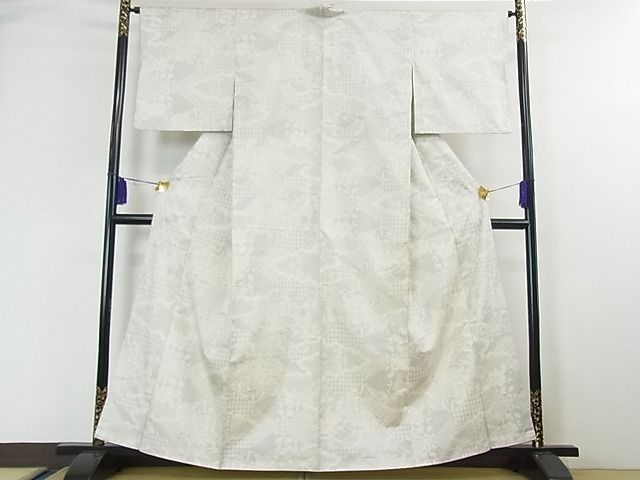 平和屋本店□極上 本場大島紬 白大島紬の巨匠 桑原織物伝統工芸作家 二