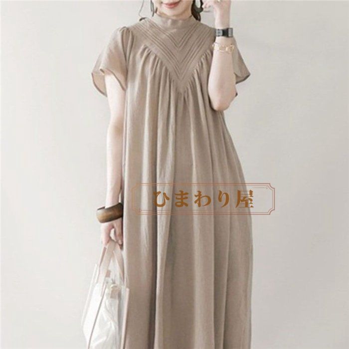 ワンピース レディース 半袖 ロングワンピース 40代 マキシワンピース