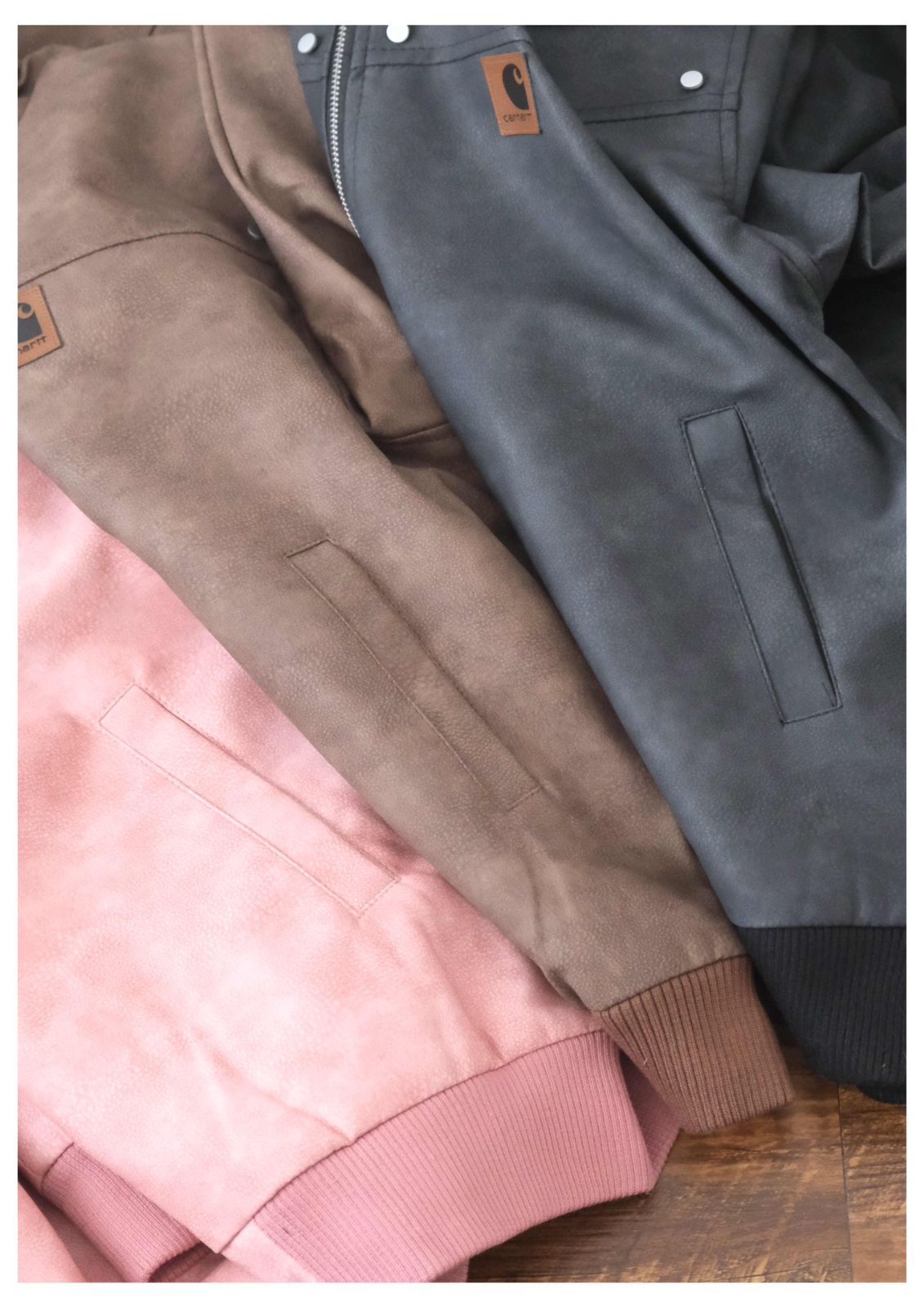 Carhartt 春ファッション ヴィンテージ レザージャケット コート