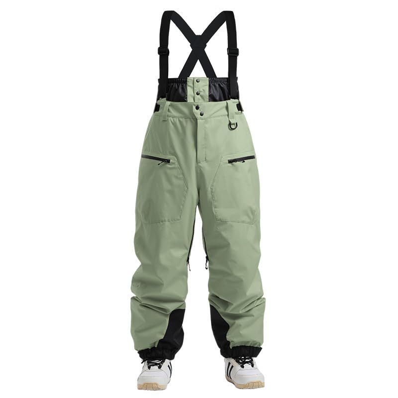 Size M_Color ライトグリーン koobla スノーボードパンツ メンズ スキーパンツ レディース スキーウェア 耐水15 000ｍｍ 防風 防水 スノーパンツ 防寒ズボン サスペンダー付きkb178