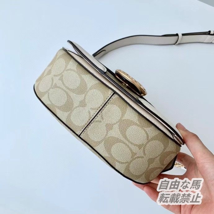 ☆新作☆ コーチ COACH C2806 Georgie ジョージー サドルバッグ シグネチャーキャンバス アウトレット品 ホワイト×ベージュ -  メルカリ