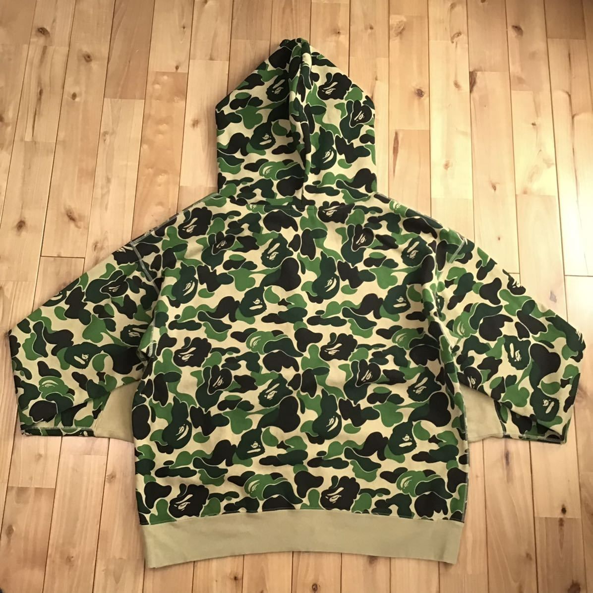 ★XL★ GIANT ABC CAMO FULL ZIP HOODIE a bathing ape BAPE エイプ ベイプ アベイシングエイプ  パーカー 迷彩 ABCカモ green