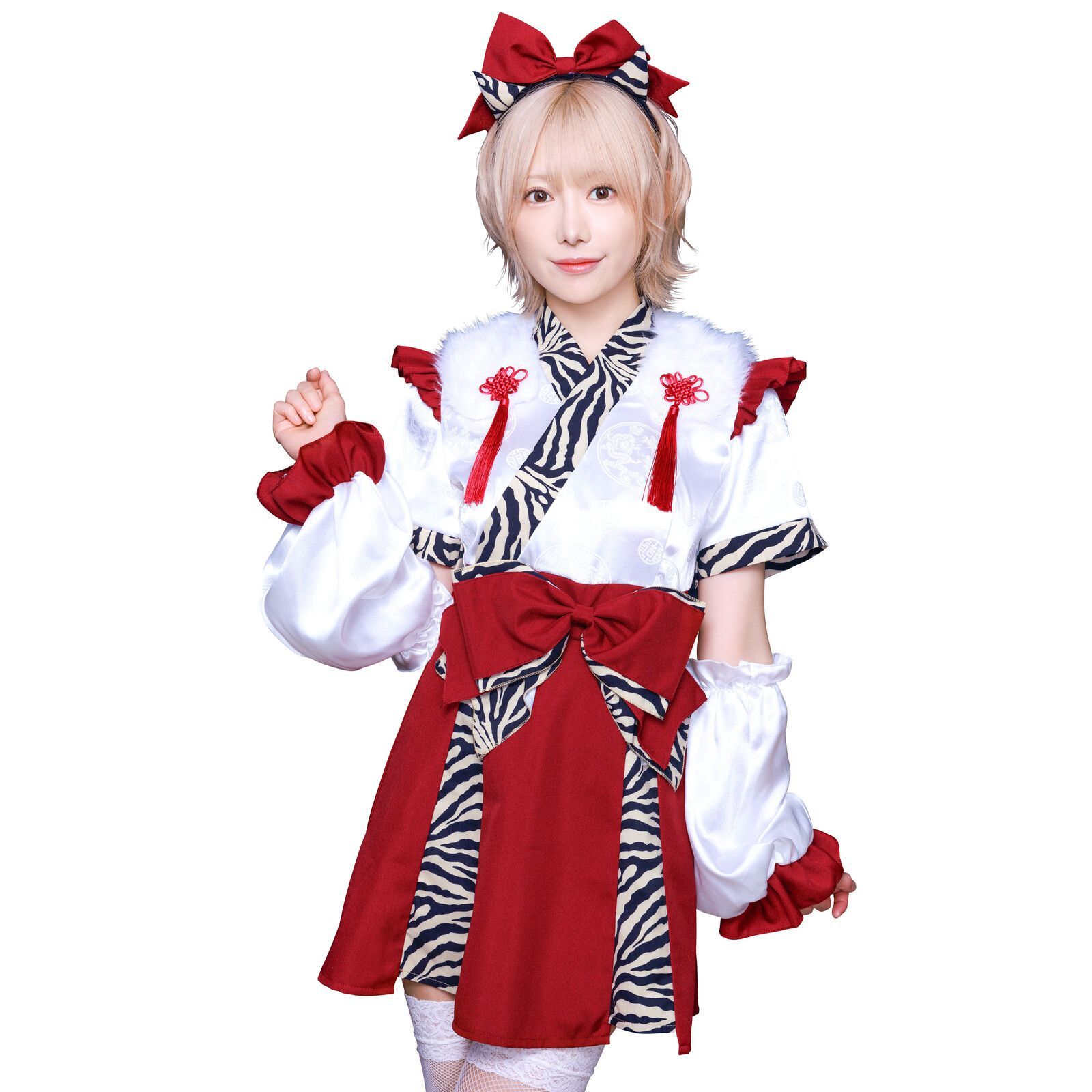 コスプレ 節分 INAZUMA鬼girl 巫女 フリーサイズ レディース レッド