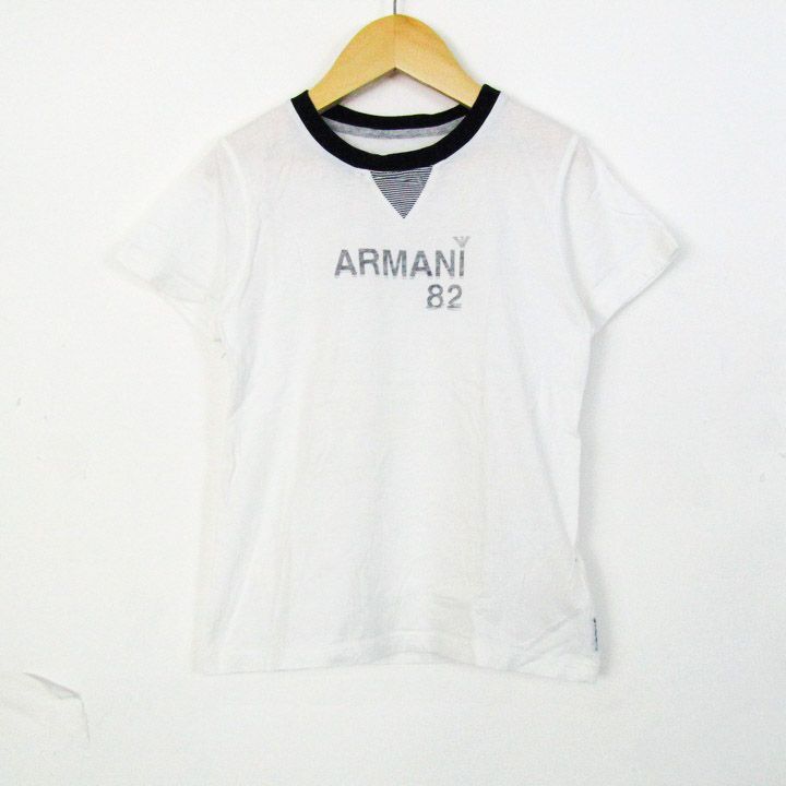 アルマーニジュニア 半袖Tシャツ トップス ロゴT コットン キッズ