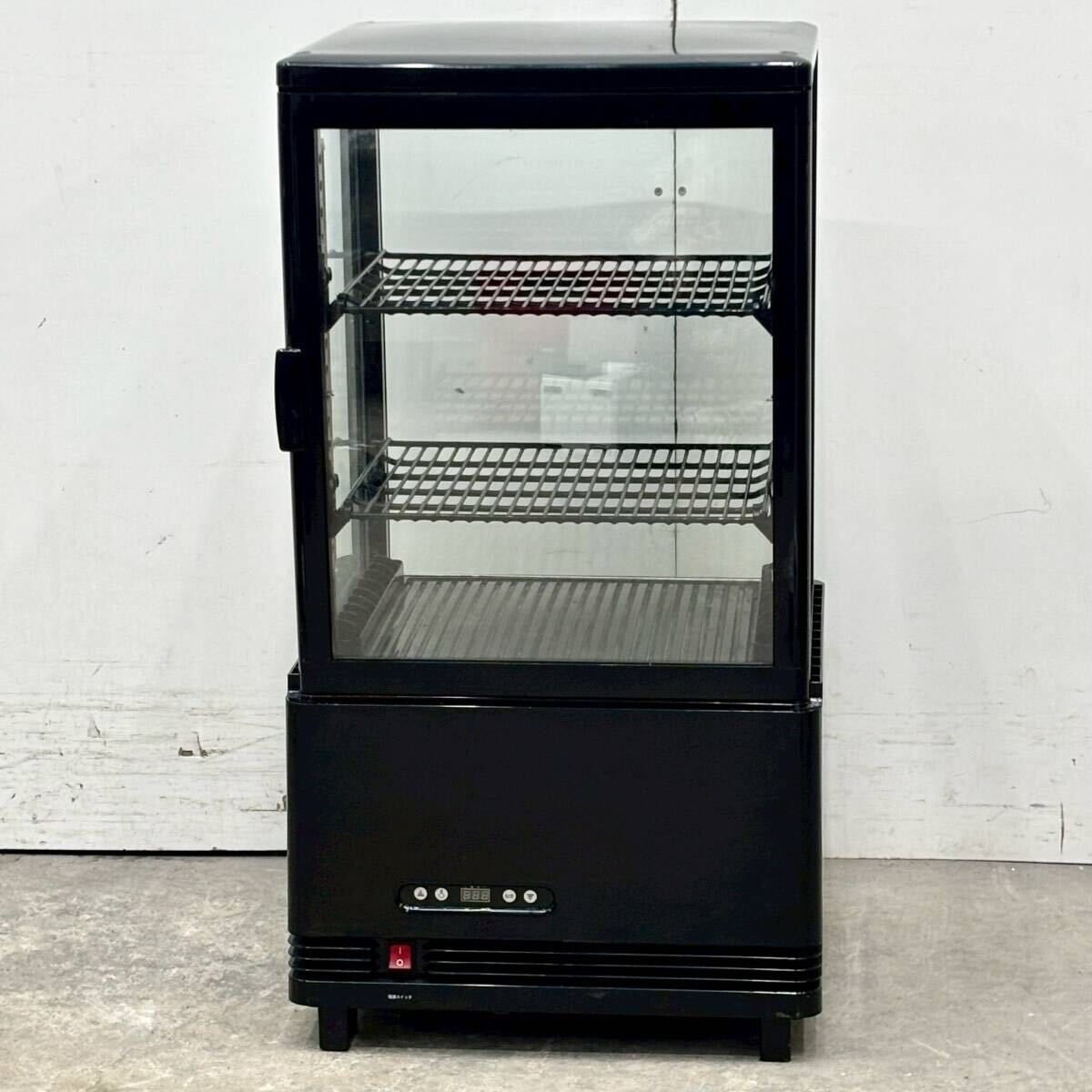 Hijiru 4面ガラス冷蔵ショーケース HJR-KR60BK 片面扉 60L W445×D400