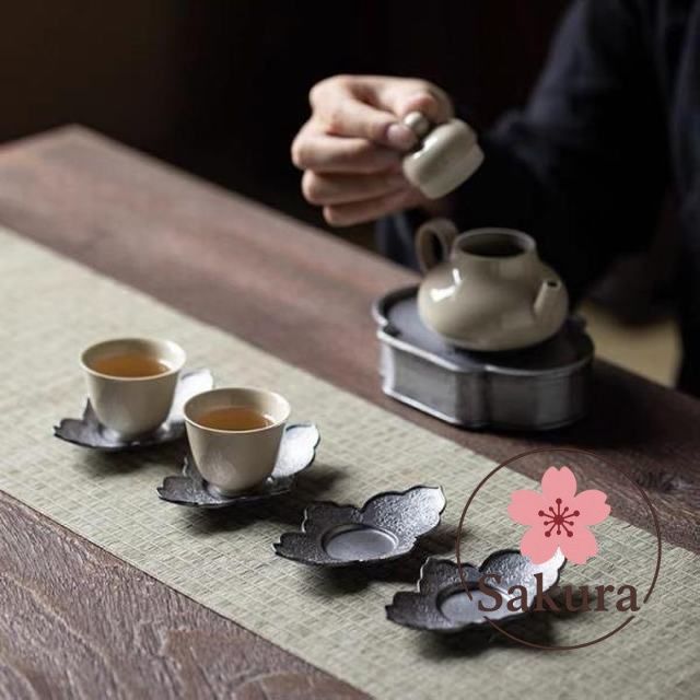 錫 茶入 茶托 5点 煎茶道具 茶道具 急須 新品 ☆錫製 茶托 茶器 茶道具 煎茶道具 5客 - メルカリ