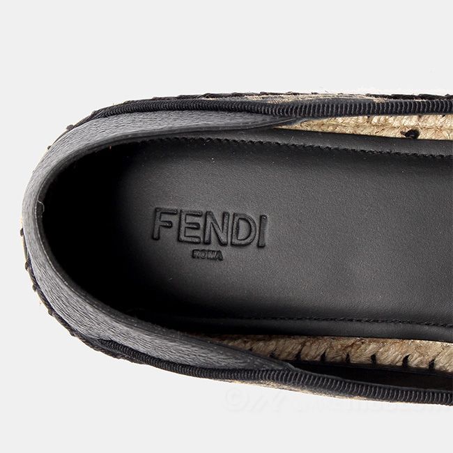 【新品未使用】 FENDI フェンディ メンズ Embroidered fabric espadrilles エスパドリーユ シューズ 靴  7P1359AAWB