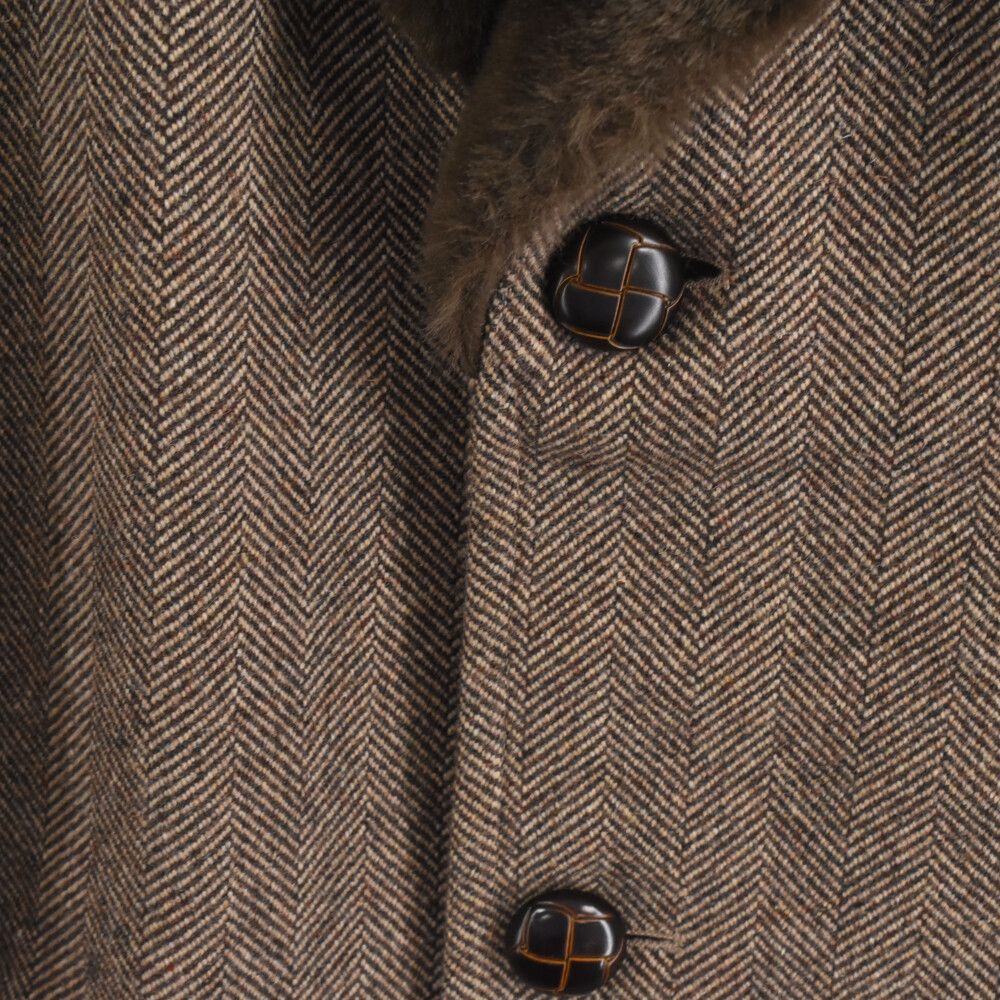 SUPREME (シュプリーム) 15AW Fur Collar Tweed Coat ファー