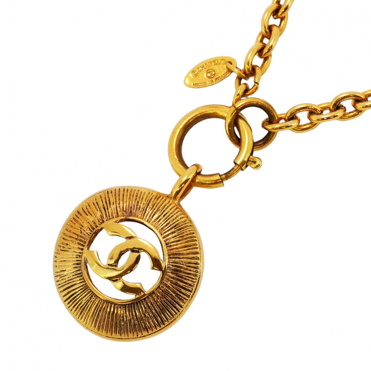 5jeb0128】シャネル ネックレス ヴィンテージ ココマーク 丸型  