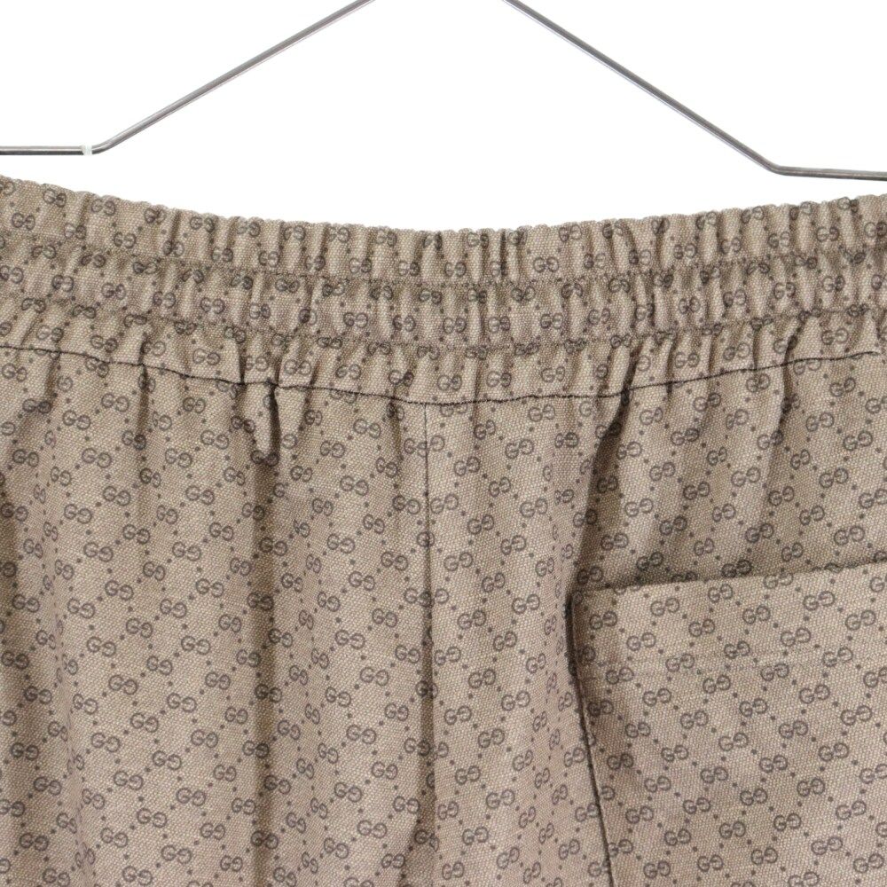 GUCCI (グッチ) GG Technical Jersey Shorts GGテクニカルジャージ ショーツ ショートパンツ ハーフパンツ  総柄GGロゴ サイドライン ブラウン 654762 XJDFB