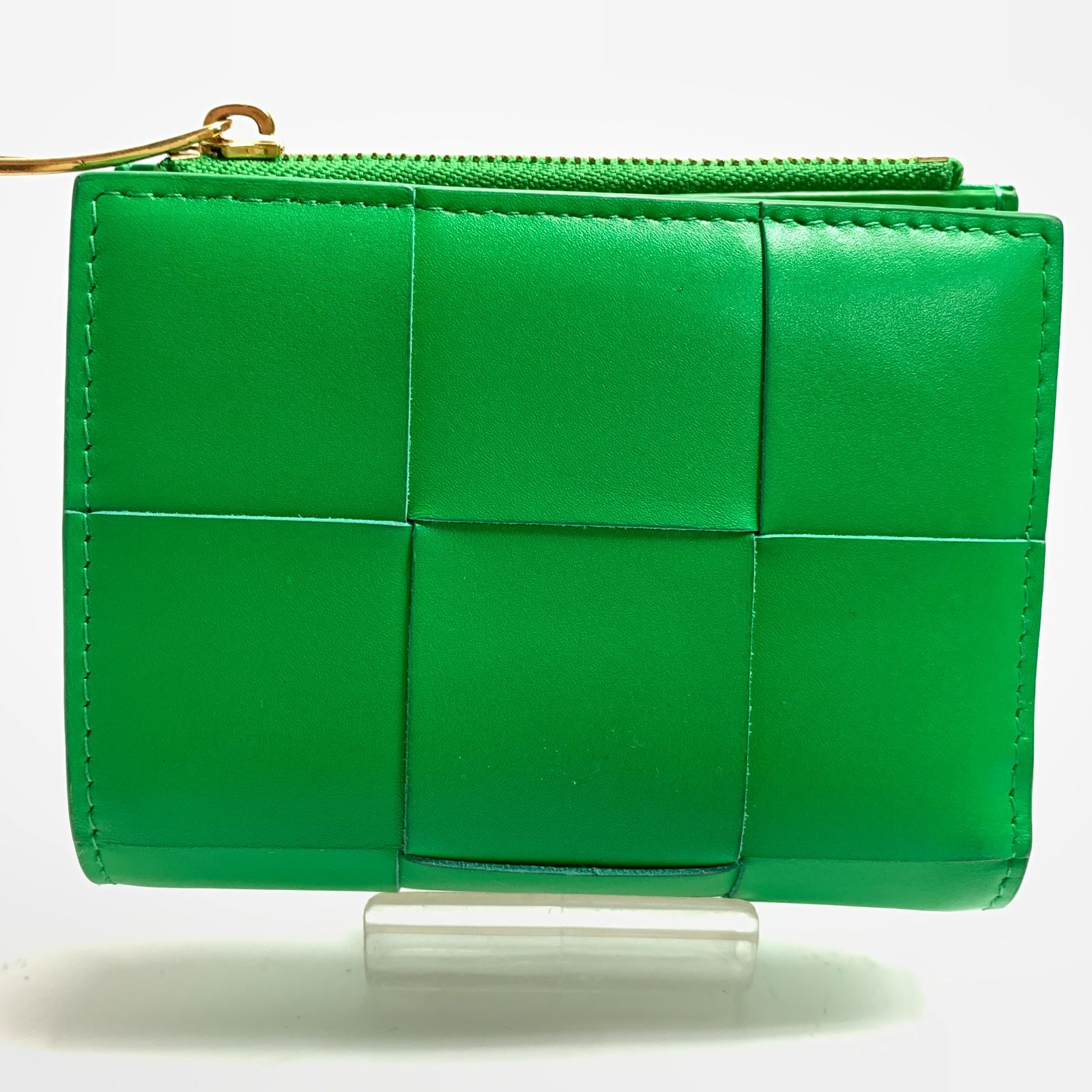 f001 C Bottega ボッテガ 二つ折り財布 イントレチャート グリーン